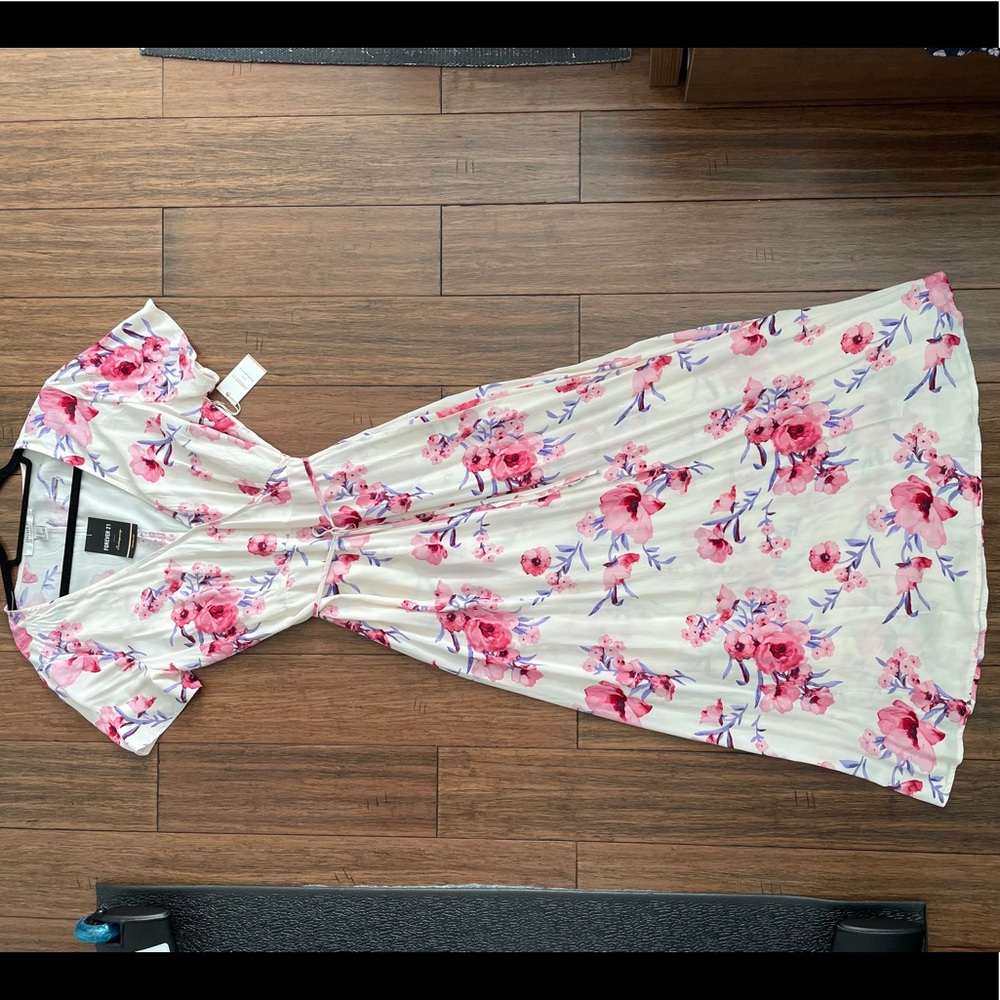 Watercolor Maxi Wrap Floral Dress